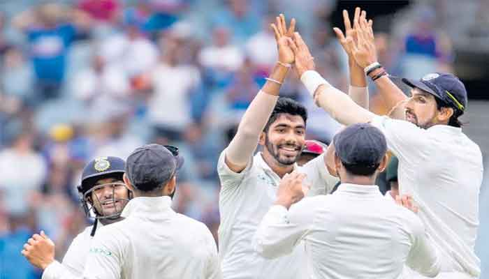 మూడో టెస్టులో టీమిండియా గెలుపు మూడో టెస్టులో టీమిండియా గెలుపు