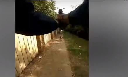 కుక్కును కాల్చబోయి.. మహిళను కాల్చిన పోలీసు!