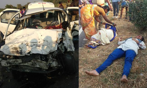 రెండు కార్లు ఢీకొని ఏడుగురి మృతి