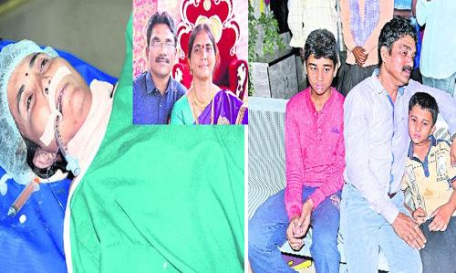 ఇటు విషాదం.. అటు దొంగతనం..ఠాగూర్ సీన్ రిపీట్..!