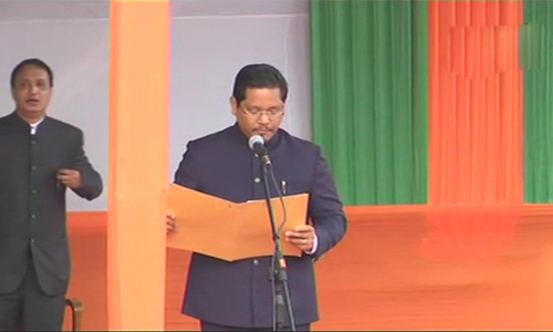 మేఘాలయ సీఎంగా సంగ్మా ప్రమాణ స్వీకారం