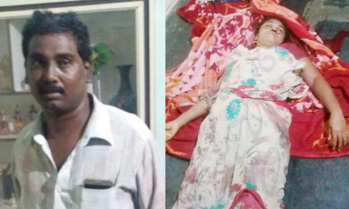 భార్యను దారుణంగా హత్యచేసి.. ఆపై మద్యం సేవించి..