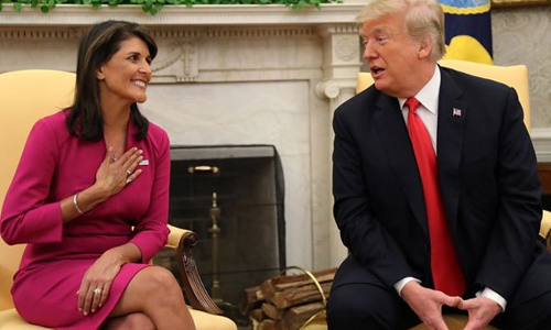 నిక్కీహేలీ రాజీనామా.. ట్రంప్ కూతురికి లైన్ క్లియర్