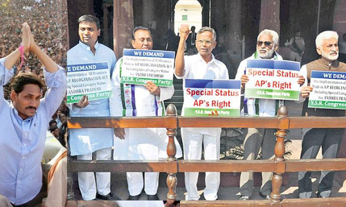 ఆమరణ నిరాహార దీక్షలో వైసీపీ ఎంపీలు ఆమరణ నిరాహార దీక్షలో వైసీపీ ఎంపీలు