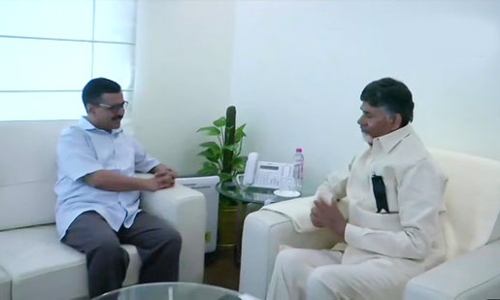 చంద్రబాబుతో కేజ్రీవాల్‌ భేటీ