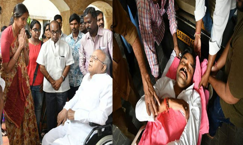 రాంమోహన్ రెడ్డి భార్యపై కాంగ్రెస్ కార్యకర్త దురుసు ప్రవర్తన..