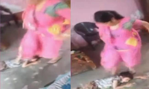 కన్నకొడుకు పట్ల కసాయిగా మారిన తల్లి.. గొడ్డును బాదినట్టు బాది..