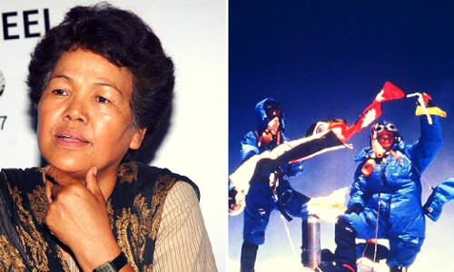 పర్వతారోహకురాలు గంగా నదిని దాటిందట