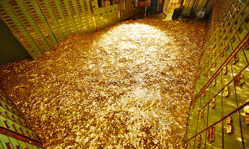 మోకాళ్ళ వరకు బంగారం