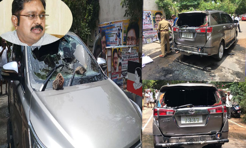 దినకరన్ ఇంటిపై పెట్రోల్ బాంబుతో దాడి