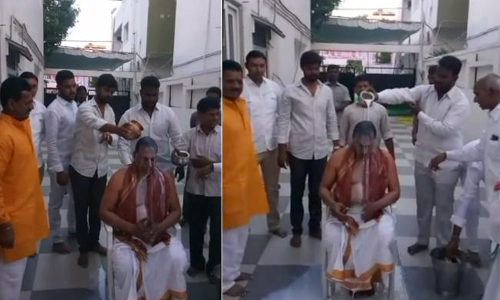 ఎంపీ మల్లారెడ్డికి పాలాభిషేకం.. ఎందుకు చేశారో చూస్తే..