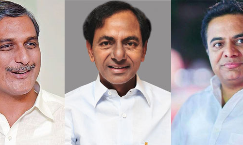 చూశారా.. హరీష్ ను తండ్రీకొడుకులు పొగిడేస్తున్నారు చూశారా.. హరీష్ ను తండ్రీకొడుకులు పొగిడేస్తున్నారు