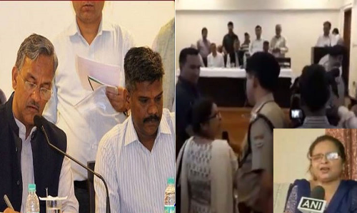 సీఎంతో మహిళ వాగ్వాదం.. బదిలీ చేస్తారా.. చెయ్యరా..?