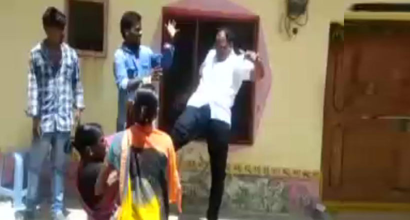 నిజామాబాద్ లో దారుణం.. మహిళను ఛాతీపై తన్నిన ప్రజాప్రతినిధి!