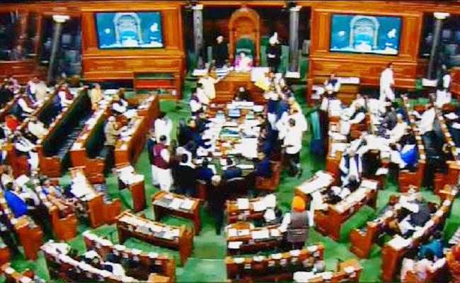 లోక్‌సభలో ఆందోళన.. గోవిందా..గోవిందా అంటూ...