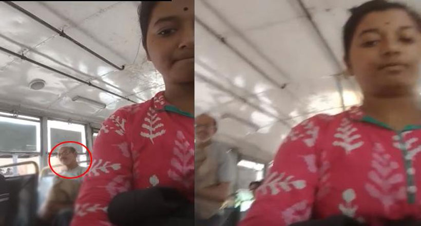 మహిళలను చూస్తూ కామాంధుడి వికృత చర్య!