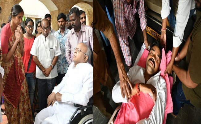 రాంమోహన్ రెడ్డి భార్యపై కాంగ్రెస్ కార్యకర్త దురుసు ప్రవర్తన..