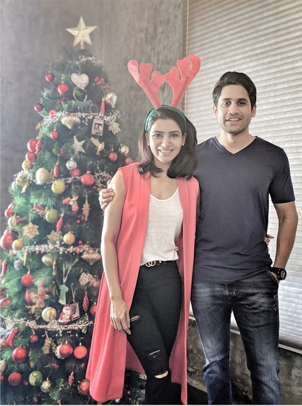 భర్తతో క్రిస్మస్ వేడుకలు జరుపుకున్న సమంత భర్తతో క్రిస్మస్ వేడుకలు జరుపుకున్న సమంత