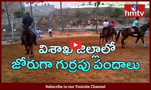 గుర్రాలపై స్వారీ చేస్తూ యువకుల సందడి