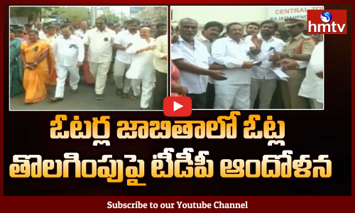 ఓటర్ల జాబితాలో ఓట్ల తొలగింపుపై టీడీపీ నేతల ఆందోళన