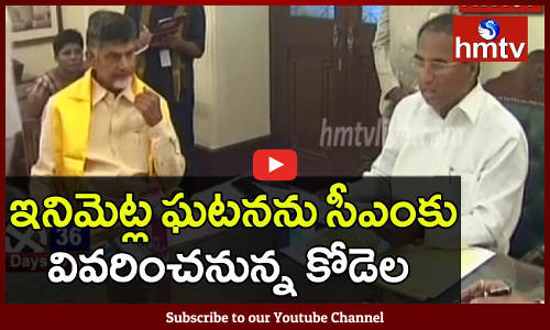 Kodela Siva Prasad Meets Chandrababu Over Inimetla Incident